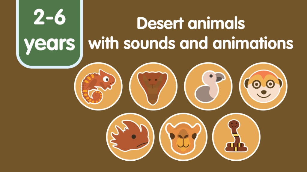 Desert Animals for Kids: Learn Names & Facts screenshot 2