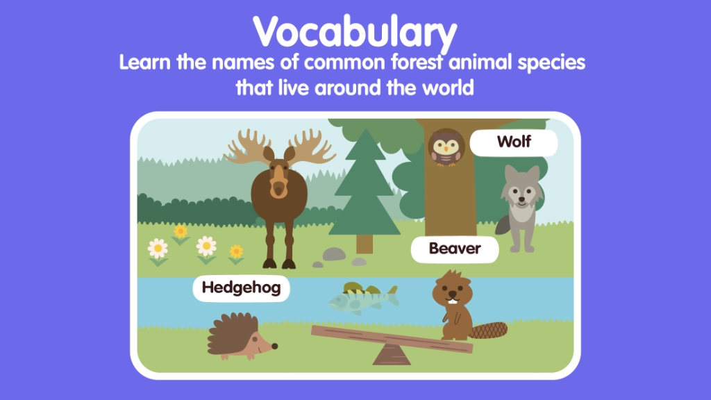 Forest Animals for Kids: Learn Names & Spelling screenshot 3