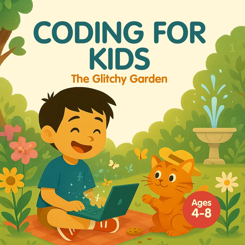Coding for Kids: The Glitchy Garden: A Fun STEM Story About Debugging, Variables, Functions, and Problem-Solving for Kids Ages 4–8 cover