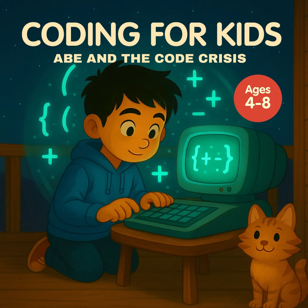 Coding for Kids: Abe and the Code Crisis: A Fun Adventure in Debugging the World! Children's story book for age 4 to 8 (kids story books) cover