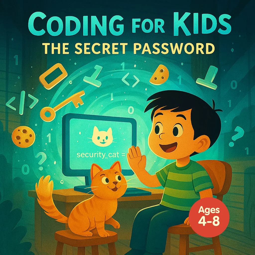 Coding for Kids: The Secret Password: A Fun STEM Story That Teaches Password Safety, Variables, Functions, and Debugging cover